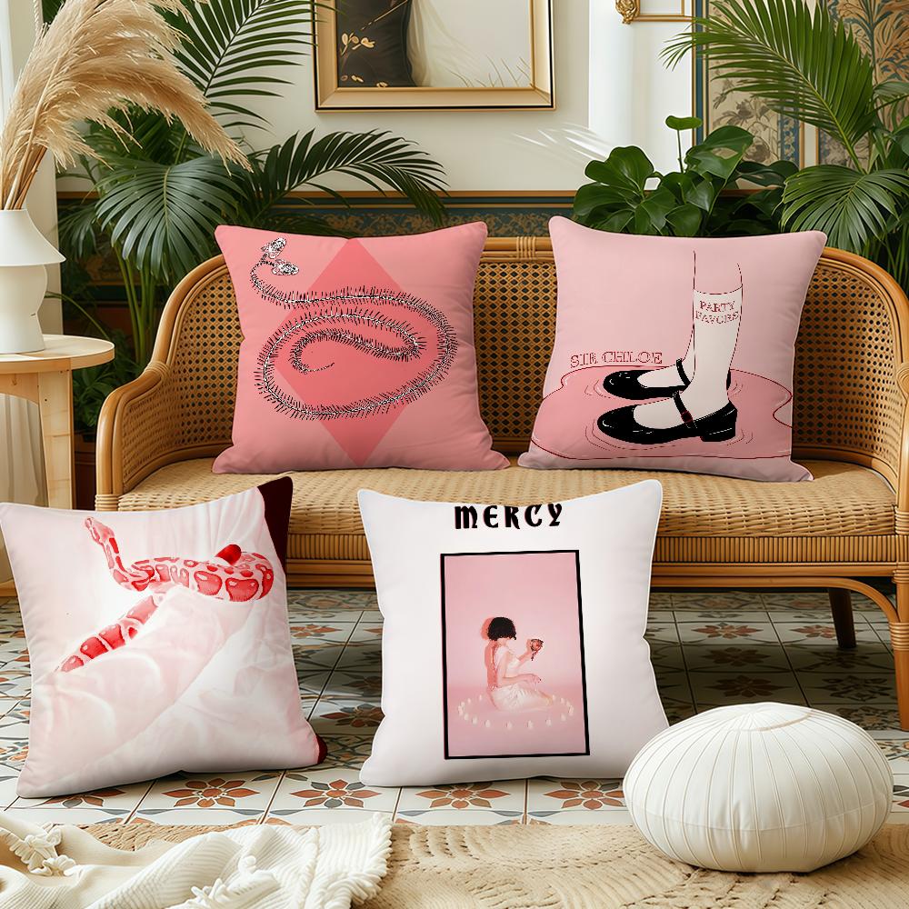 Band Sir CChloe July Home cushion cover Pillow Case Plush Fabric Soft Double Sided Print Sofa Cushion Cover Throw Pillow Covers