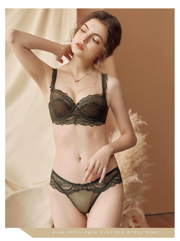 Women's Year of the Rat Red Lingerie Set: Bridal Push-up Bra & Panty, Side Support, Anti-Sagging, Sexy Thin Design