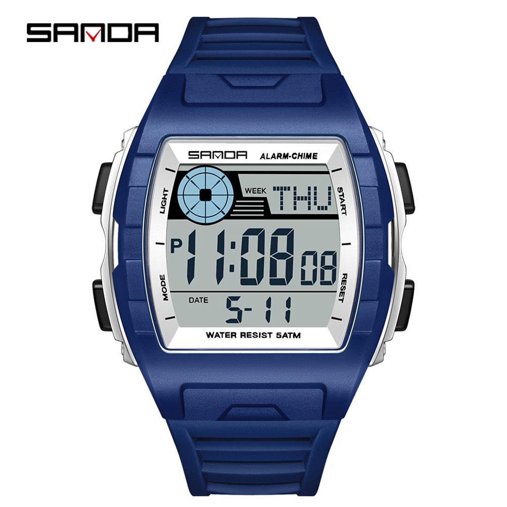 Sanda 2225 Luxury Men's Digital Watch Multi Functional Night Light Calendar Stopwatch Fashion Men's Sports Watch Reloj Hombre