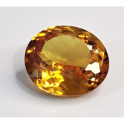10-12 Ct Natural Orangies Yellow Citrine Oval Cut Beautiful Certified Gemstone
