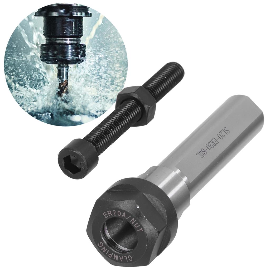 Collet Chuck Holder Straight Extension Rod CNC Lathe Machine Floating Tapping Tool SL20?ER20?80L