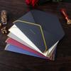 Greeting Card Envelopes Elegant Golden Border Envelope Set for Office Events 10 Pack Luxury V Flap Quick Seal for Mailing