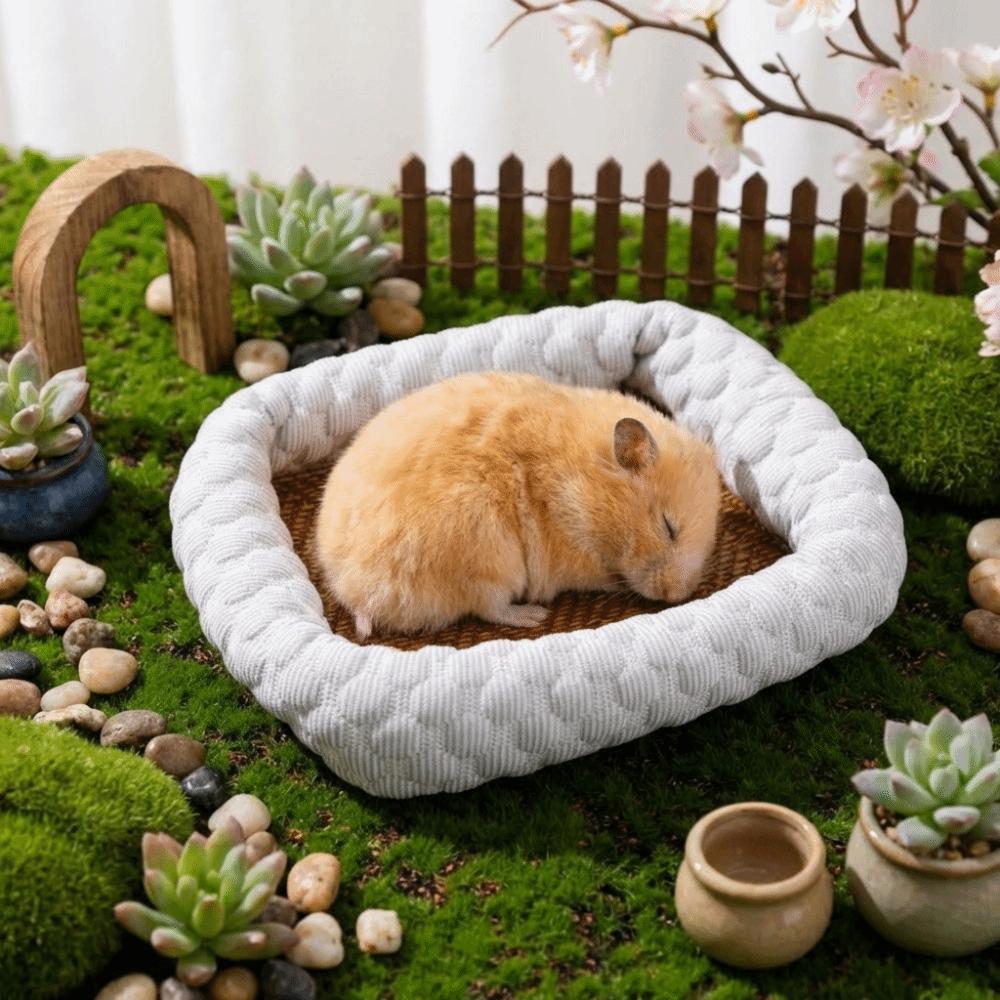 Breathable Hamsters Bed Pad with Double-sided Mat Pet Sleeping Bed Puppy Mattresses  Guinea Pigs