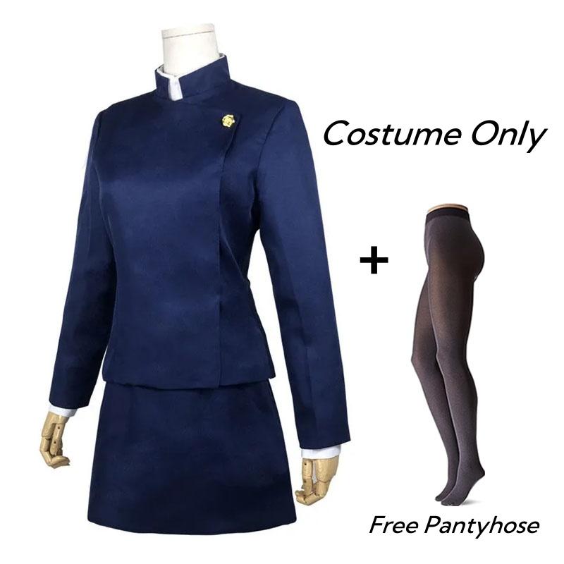 Jujutsu Kaisen Maki Zenin Costume Cosplay Occhiali Parrucca Top Gonne Set Completo Maki Uniforme per Festa di Halloween per Donne Uomini