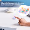 9 Pcs Skull Fidget Clicker Toy 3D-Printed Skull Stress Relief Toy Gradient Color Keyboard Clicker Fidget Button for Office Workers Anxiety Relief