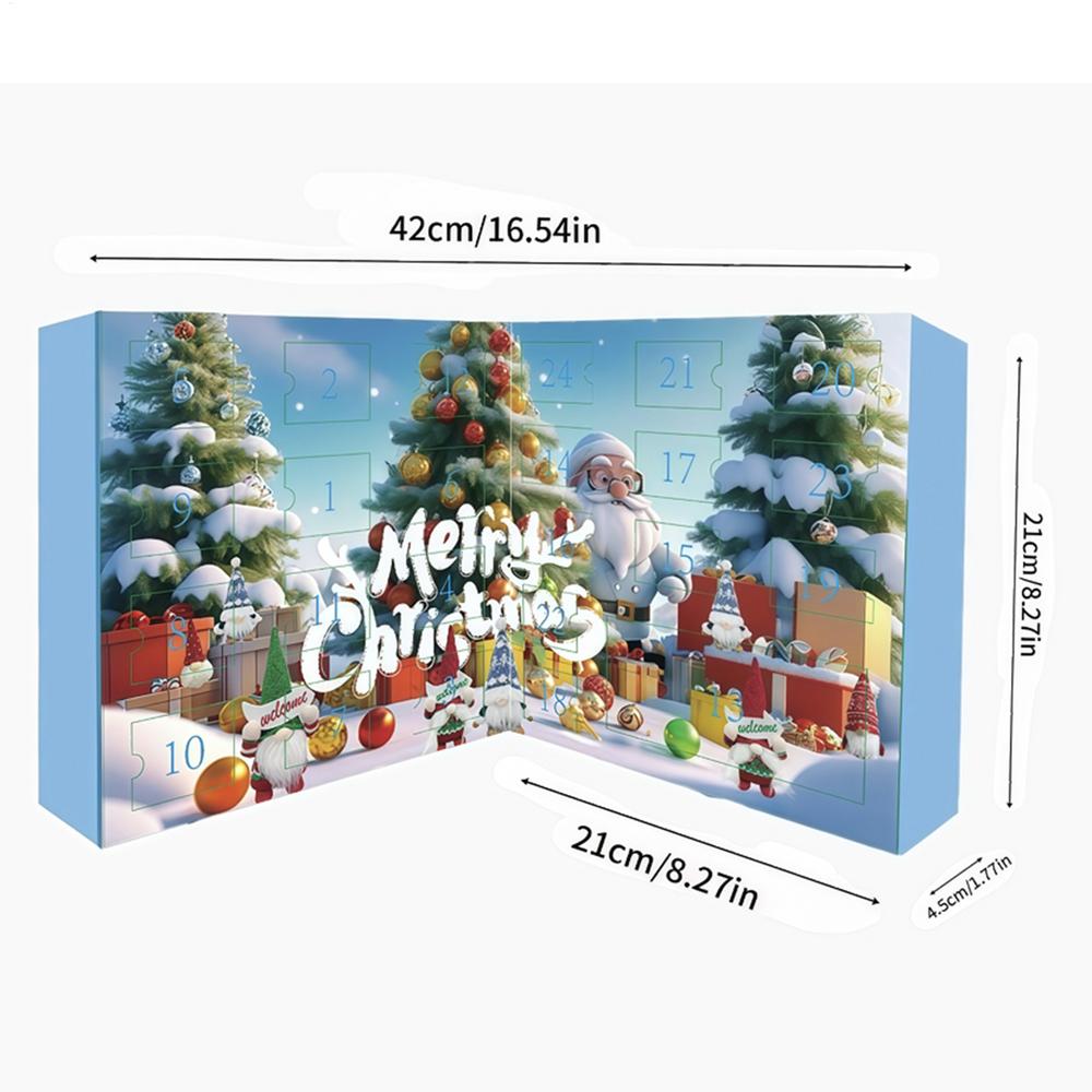 

2025 Christmas Advent 2025 Gnome 24 Days Calendars Doll Decoration Small Pendants For Collectors Shelf Table Window Entryway 24PCS червоний