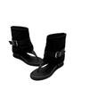 2025 Fashion Open-toed Herringbone Sandals Inner Height-increasing Short Boots Belt Buckle Spring and Summer New Trouser Boots Two Wear Cool Boots