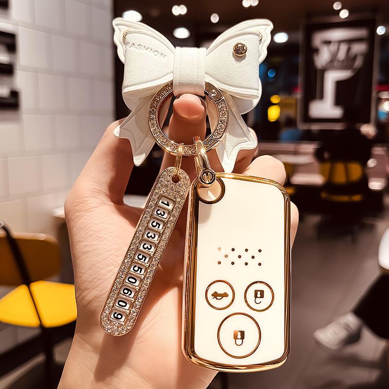 Housse de clé de voiture à boucle, Applicable à l'ancienne Honda CivicCRVGe Shi Tu Bosirui de 9e génération