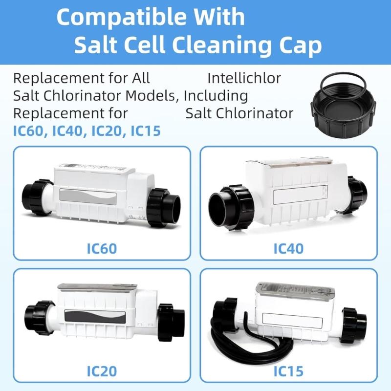 520670 Kit di Lavaggio Acido Per Piscina con Clorinatore a Sale Parti di Ricambio per Filtro Include Tappo di Pulizia Guarnizione O-ring