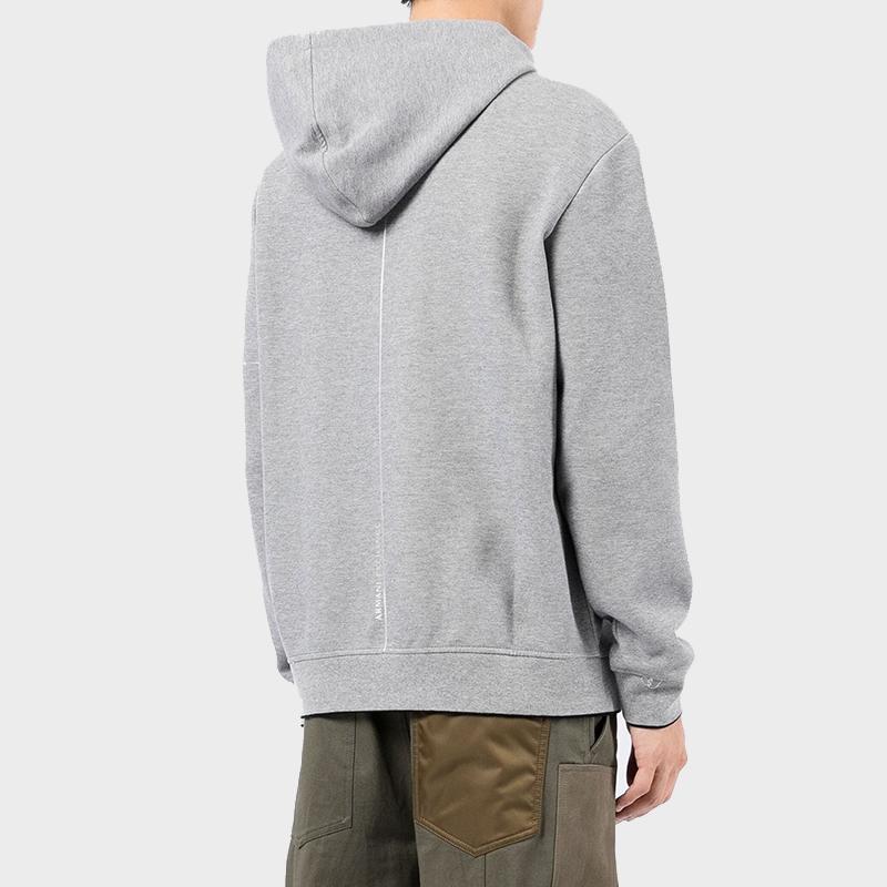 Armani Exchange Letter Logo Hoodie Men hoodies Gray 6KZMFF-ZJ5NZ-3907