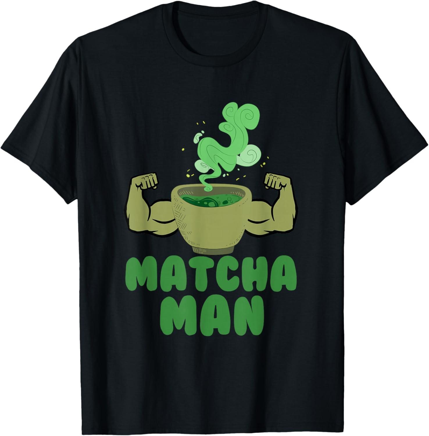 Matcha Man Funny Green Tea Leaves Japan Humor T-Shirt S разноцветный