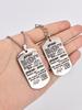 Stainless steel keychain and necklace, gift for daughter, carved badge, Ideal Gift for Men, Couples, Boyfriend, Family & Friends
