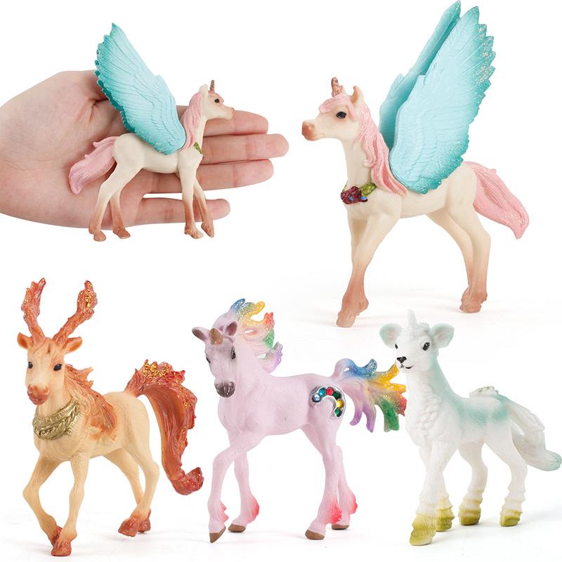 Simulation Mythological Story Elf Model Unicorn Pegasus Solid Boutique Interior Ornament Doll
