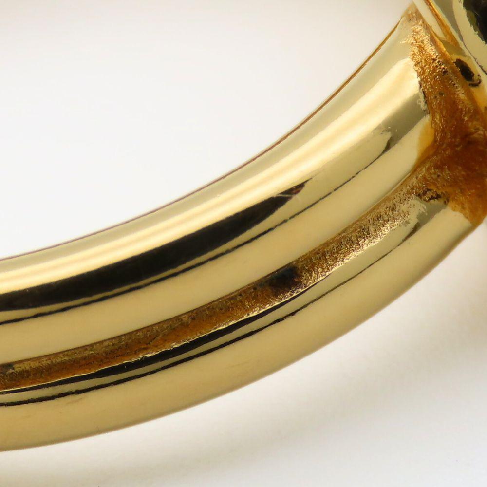 Used HERMES Scarf ring Head metal 9.6g gold plating