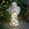 Solar Garten Außen Engel Statue, Engel Figur für Terrasse, Balkon, Hof, Rasen, Frühlingsdeko - Einzigartige Einweihungsgeschenke