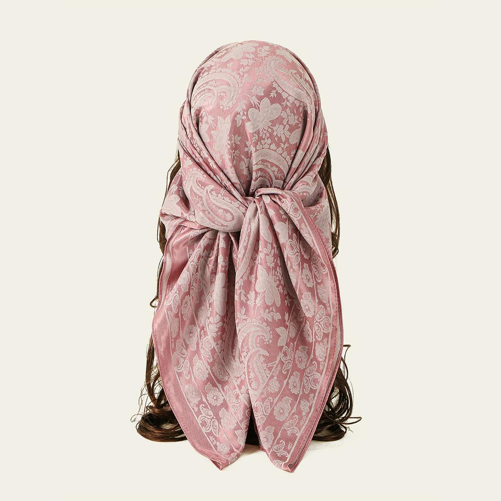 90*90Cm Printed Square Scarf Women Silk Feeling Satin Wraps Line Foulard Headband Luxury Designers Scarf Silk Bandana Hair Wrap