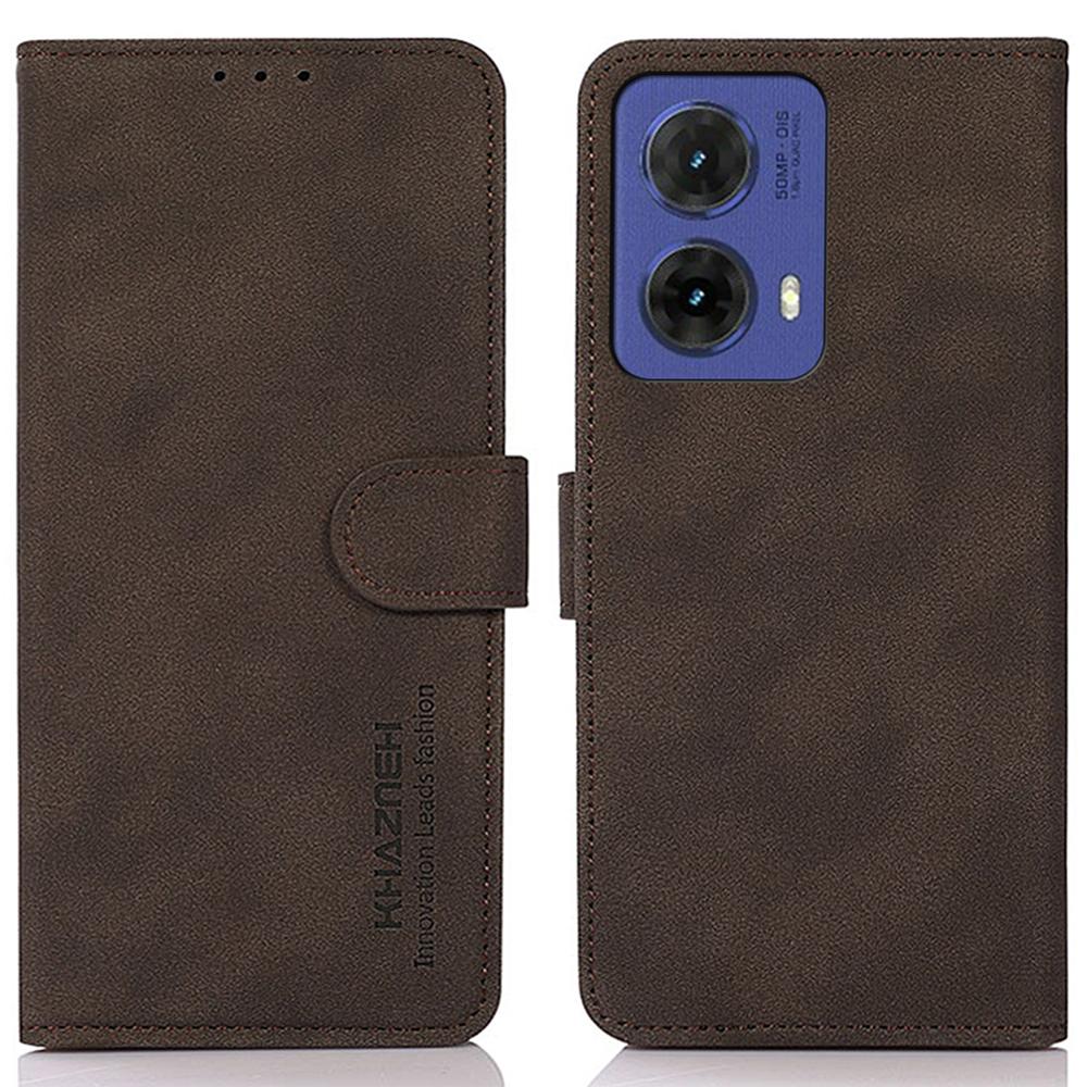 

KHAZNEH Чехол-кошелек для Motorola Moto G85 5G/S50 Neo 5G Защитный чехол для телефона из искусственной кожи Brown