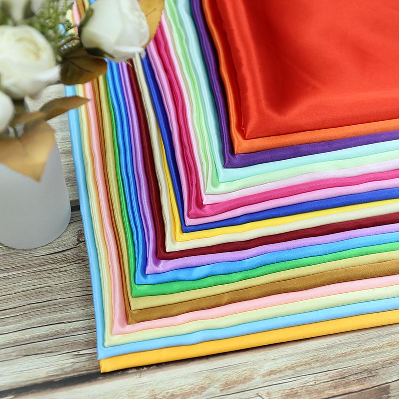 Plain Glossy Imitation Silk Satin Fabric for Clothing, Lining, & Decoration