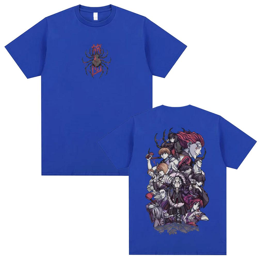 Anime Hunter X Hunter Phantom Troupe Spider Graphic Tshirt Men Women Casual Cotton Vintage Tshirt Man Fashion Oversized T Shirt