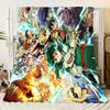 Von My Hero Academia inspirierte Überwurfdecke - Bunte Anime-Figuren-Collage mit Izuku Midoriya, Bakugo, Todoroki und All M