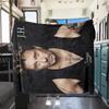 1pc Johnny Hallyday Black and White Album blanket, al season lightweigh Poster blanket home office outdoor nap multifunc Poster blanketional blanket