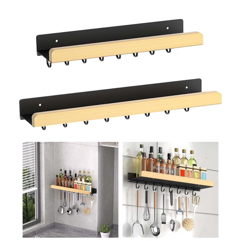 Hanging Spice Rack Organizer Wall with Strong Hooks Storage Shelf Seasoning