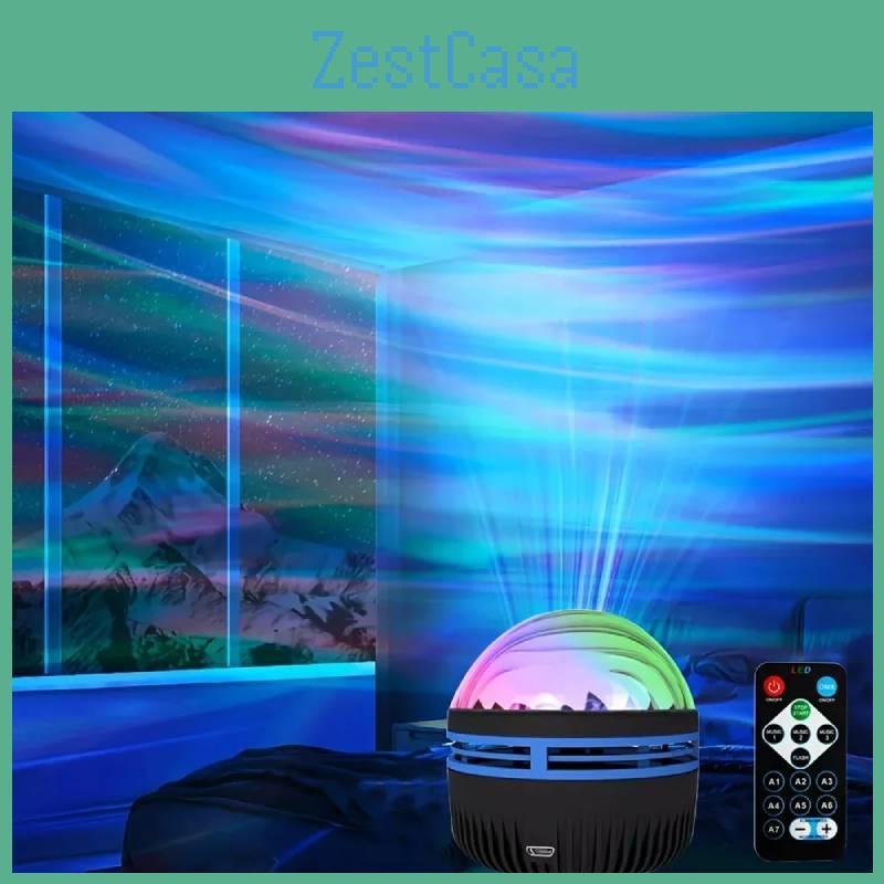 Stunning Polar Aurora Projection Lamp With Hypnotic Water Wave Patterns For Relaxing Atmosphere