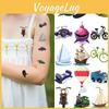 54pcs Temporary Cartoon Tattoo Airplane Motorcycle Submarine For Boys Arms Shoulders