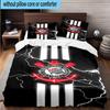 3pcs Sport Club Football Crest Printed Bedding Set Duvet Cover Closure Includes 1 Duvet Cover & 2 Pillowcases Bedding Sets Home Decor Gifts
