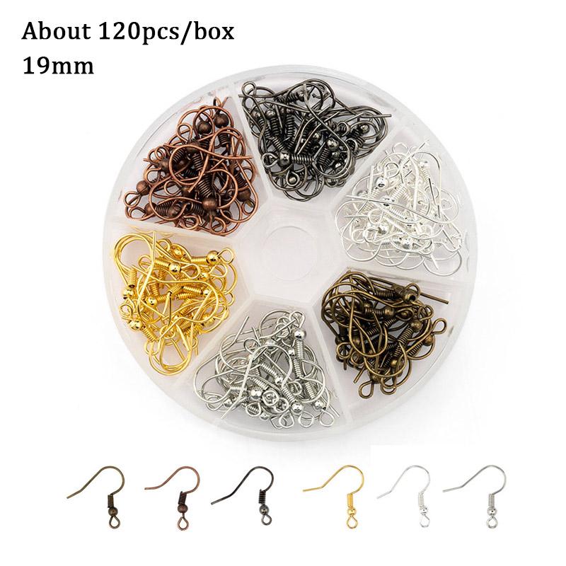 Jewelry Findings Set open jump rings Loose spacer beads Earring hooks Rubber Earring Backs for Jewelry Making DIY handicraft