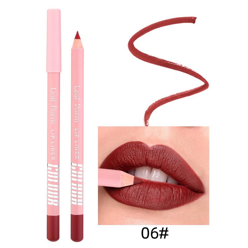 12Color Matte Lipliner Pencil Waterproof Plumping Stain Lipstick Natural Nude Pink Lip Liner Pro Outline The Lips Contour Makeup
