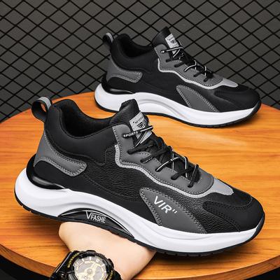 Herfst en Winter Nieuwe Papa Schoenen Heren Leer Sport Casual Schoenen Zachte Zool Mode Trend Ademende Herenschoenen