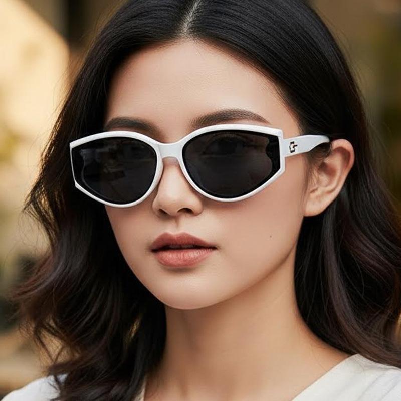 New personalized cat's eye retro rice nail sunglasses European and American fashion outdoor driving sunscreen trendy women's sunglasses