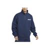 Nike Solid Color Logo Half-Zip Pullover Sweatshirt Men Tops Midnight-Blue DX4249-410