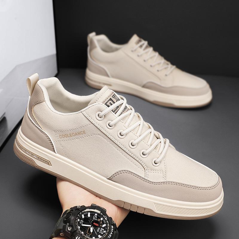 

Мода 2025 Весна Новые Мужские Туфли для Скейтборда в Британском Стиле Универсальные Кроссовки на Платформе Модные Тренд Сезонная Повседневная Обувь Мужская zapatos casuales 43 хаки