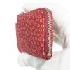 Indenya Inden Coin Purse F Coin Purse 05, Deerskin, Red with White Lacquer, Small Cherry Blossom Pattern, 1005-13-002