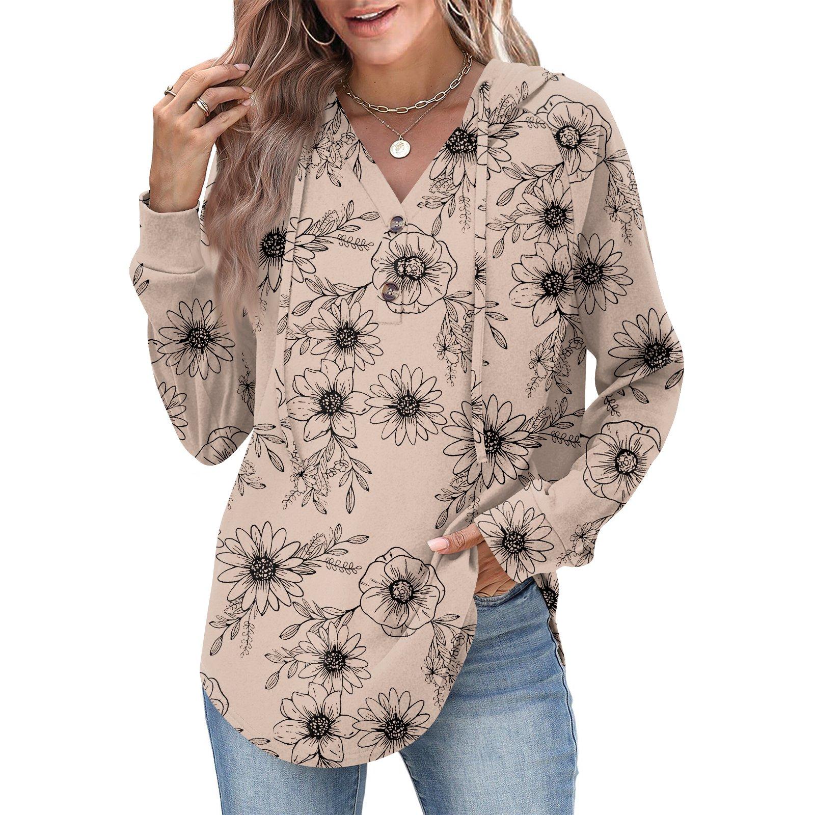 

Женская мода, женский легкий пуловер с длинными рукавами и карманами, толстовка с капюшоном в стиле консервативного стиля M