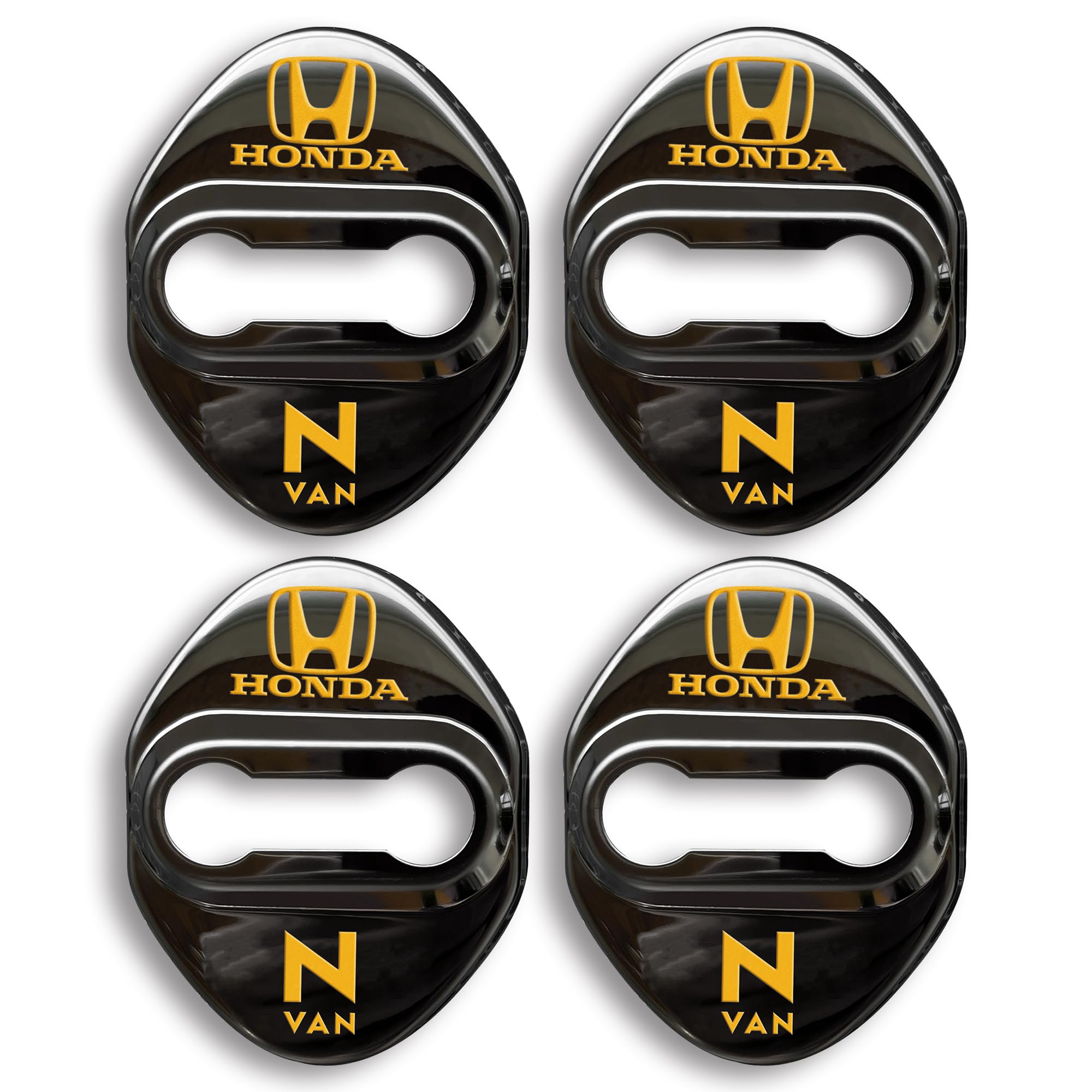 

N-VAN Car Door Striker Cover, Door Lock Cover, Paste Type (Black, Set of 4) Set of 4 чёрный