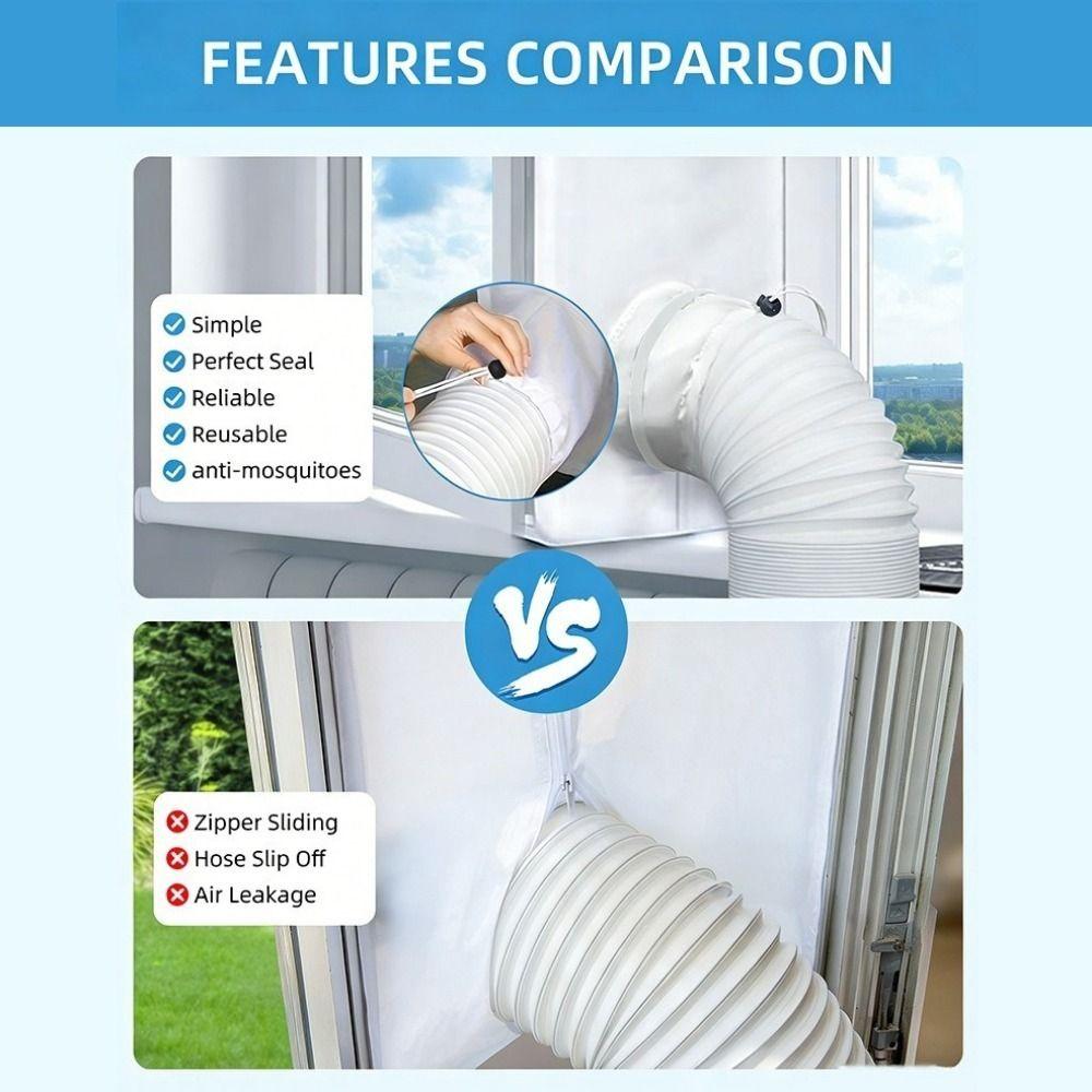Sealed Window Seal Cloth Weatherproof AC Vent Hose Guards Practical Window Sealing Kit Tilt Window