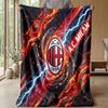 AC Milan Theme Blanket Soft Flannel Blanket Plush Throw Blanket Cozy Sofa Bed Blanket for Home Decor