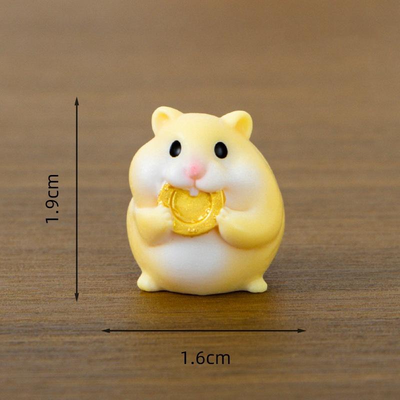 Dekoracyjne Rzemiosła dla Chomika Wysokiej Jakości Kreskówkowy Ozdoba Chomika Mikro Krajobraz Dekoracja Kompaktowe Żywiczne Ozdoby Chomika Do Doniczki