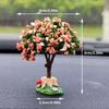 Car Mini Tree Center Console Car Mounted Green Plant Accessories Simulated Flower Decoration For Girls Gift Interior Decorations