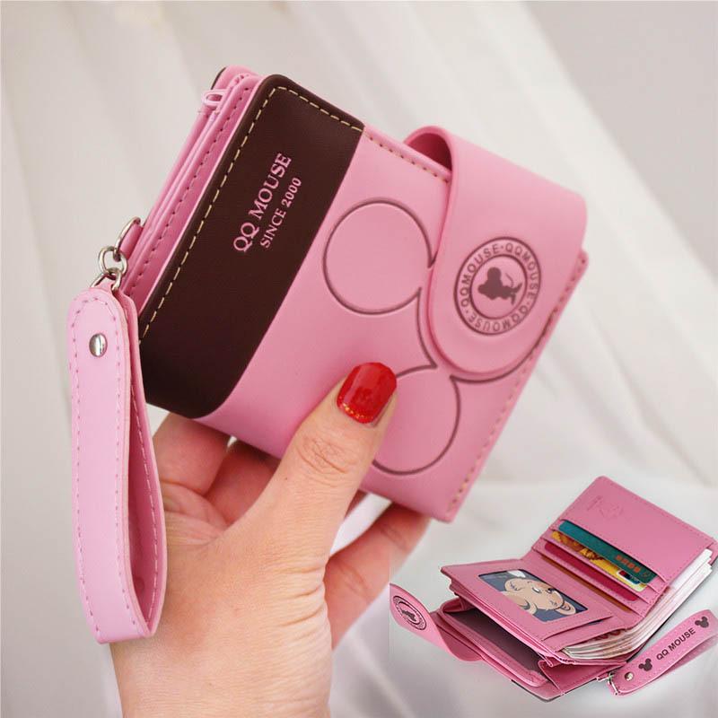 Trendy Women's Short Wallet: Cartoon Zipper Wristlet & Coin Purse