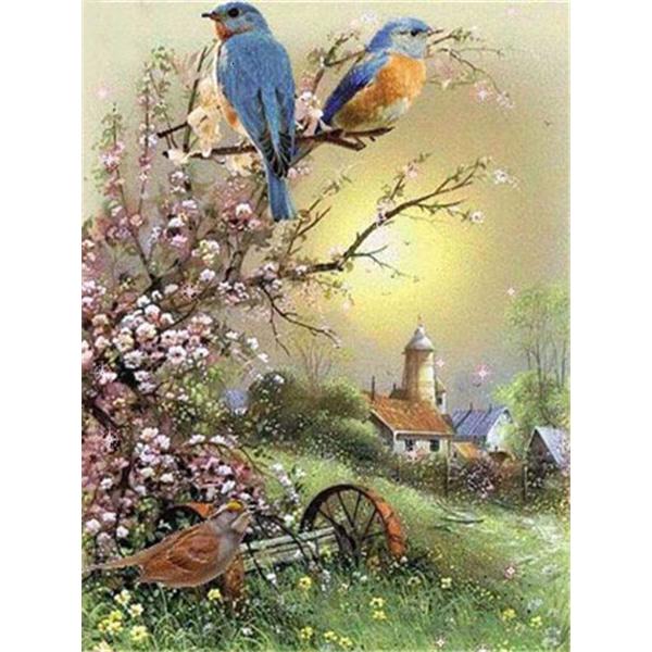 5D Diamond Painting Birds Kit DIY Full Drill Round Diamond Embroidery Animal Mosaic Picture of Rhinestones Home Decoration