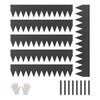 Steel Landscape Edging 6 Packs 40 X 8in Rust-Resistant for Yard Black