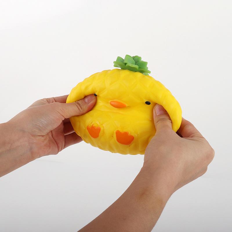 Creative Novelty Kawaii Pineapple Duck Fidgeting Kids Baby Toy Cute Ornament Artifact Slow Rebound Kids Birthday Present Sensory