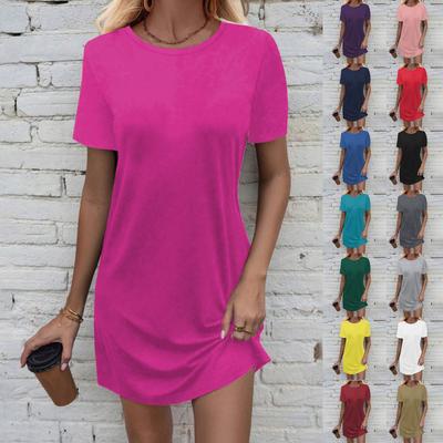 Women's Loose Casual Round Neck -shirt Dress