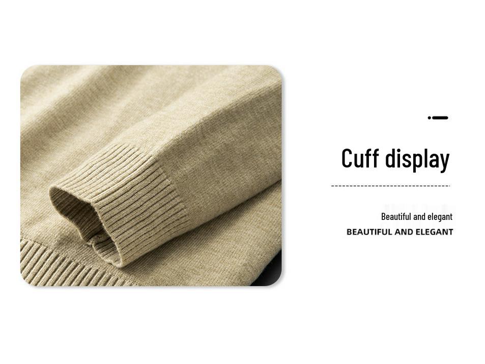 Men’s Winter One-Piece Velvet Sweater: Round-Neck, Thickened Base Layer, Warm Solid Color Knitwear