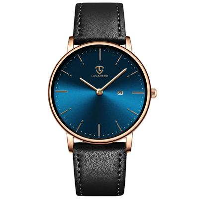 Date Quartz Leather Black Blue Dial [BEN NEVIS] Men's Watch, Simple, Stylish, Thin, Casual, Display, Waterproof, Analog, Watch, Strap, Belt,