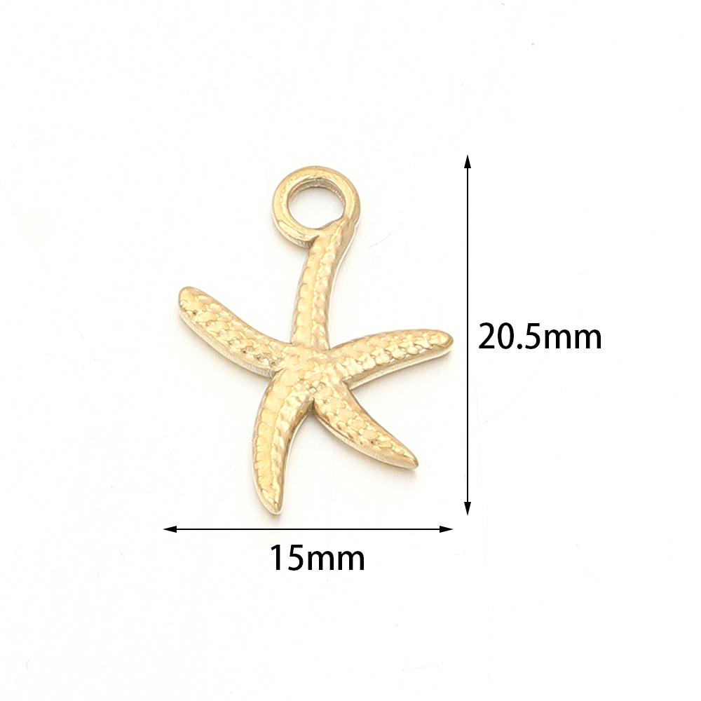 2Pcs Stainless Steel Marine Animal Pendant Dolphin Starfish Shell Shape Charms For Jewelry Making DIY Fashion Necklace Earrings